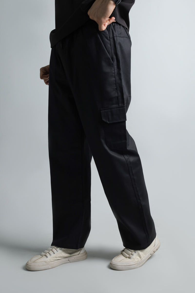 Straight Fit Cargo | Black